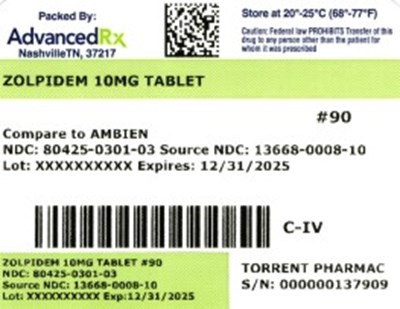 Label 3 (Zolpidem 10mg 80425 0301 03)